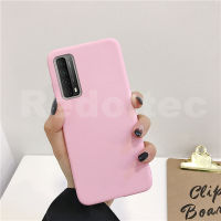 เคสอ่อนสำหรับ Huawei Y7A 2020สีลูกอมกันกระแทกซิลิโคน TPU ป้องกันเคลือบฝาหลัง