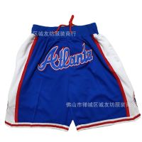 ✓ Basketball Pants Atlanta Warriors Color Blue Pocket Pants Pocket Basketball Pants One piece Ebay