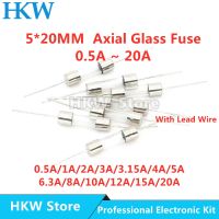 10pcs Fast-blow Glass Tube Fuse Fast Break With Pin 5X20mm 0.5A 1A 1.5A 2A 3A 3.15A 6A 6.3A 8A 10A 12A 15A 20A  Fuses Fusibles Electrical Circuitry Pa