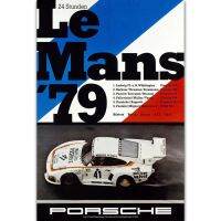 Vintage Car Racing Porsche Gtr Retro Lemans 79 1979โปสเตอร์ Art ป้ายโลหะ Wall การพิมพ์ Decor