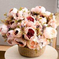 【cw】 EuropeanSilk SimulationWeddingDecoration Large Bouquet Bridal Bouquet Room Layout Desktop Fake Flowers