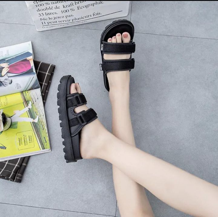 KOREAN SUMMER MUFFIN THICK TWO STRAP SLIPPERS FOR WOMEN | Lazada PH