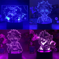 Anime Hunter X Hunter Led Night Light Killua Zoldyck รูป Nightlight เปลี่ยนสี Usb แบตเตอรี่ตาราง3d โคมไฟของขวัญเด็ก
