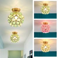 ZZOOI 2022 New Nordic LED Ceiling Lamp Acrylic Petal Lights Flats Loft Study Room Aisle Corridor Chandelier Indoor Lighting AC110-220V