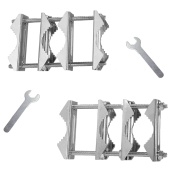 2 PCS Double Antenna Mast Clamp V Jaw Block with Bolts Mast to Mast Clamp