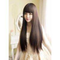 SP-01 วิกผมยาวตรงสีน้ำตาล วิกผมปลอม วิกผม Long curly hair wigs-juanfatie