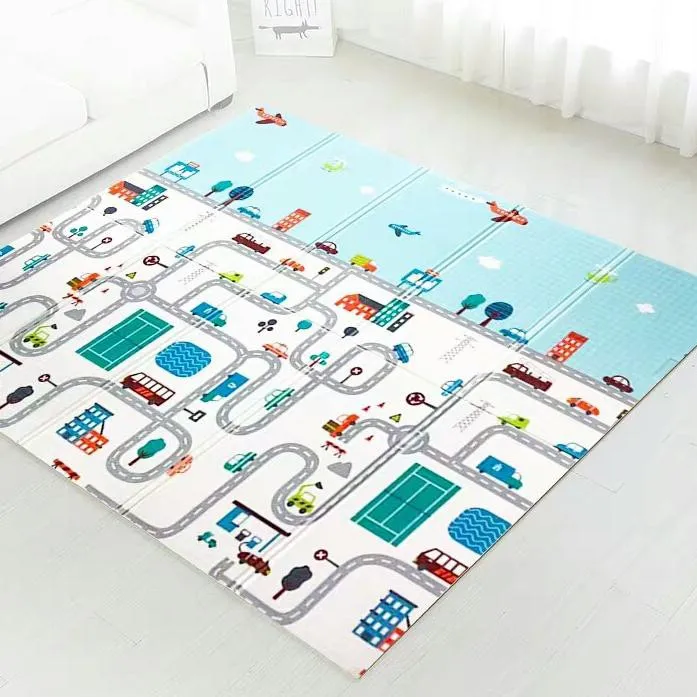 Playmat Karpet Matras Bayi Lipat Korea Double Side Besar Alas Bermain