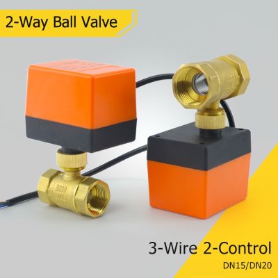 1/2 "3/4" 1 "1-1/4" 220VAC 12V ทองเหลืองมอเตอร์เส้นด้ายวาล์วตัวเมียลูกบอลไฟฟ้า3สาย2-การควบคุม2ทาง DN15/DN20/DN25/DN32/DN40