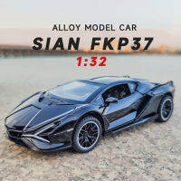 ADiecast 1:32รุ่นรถ Miniature SIAN FKP63เสียงและโลหะรถ Supercar ดึงกลับสะสมของขวัญเด็ก ToyM