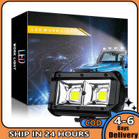 【 AM?ไฟส่องสว่างตอนกลางวัน Cob 5นิ้ว48W สำหรับ Lampu Jalan ออฟโรดเรือ Atv รถกระบะแทร็กเตอร์ Suv