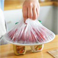 50pcs Disposable Food Cover Plastic Wrap Elastic Food Lids For Fruit Bowls Cups Caps Storage Kitchen Fresh Keeping Saver Bag