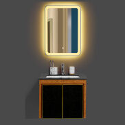 MỚI  Bộ tủ lavabo và gương đèn led kháng khuẩn cao cấp QG6002-QL929V