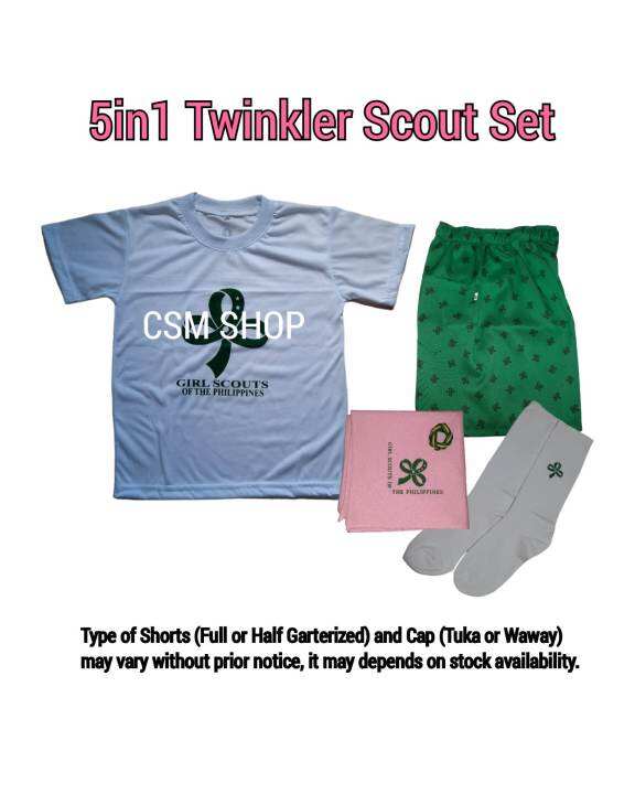 5in1 GSP SCOUT Twinkler Set or GSP Shirt Only (GIRL SCOUT UNIFORM