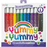 yummy yummy scented markers - set of 12 ปากกาเมจิก กลิ่นผลไม้ 12 สี  มีกลิ่นหอมหวานของผลไม้ทุกแท่ง  ????