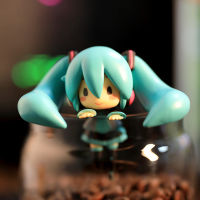 8เซนติเมตรใหม่อะนิเมะ H Atsune Miku ผมหางม้าถ้วยกดพื้นผิว Kawaii รุ่น Q รูปพีวีซีรุ่นของเล่นตุ๊กตาคอลเลกชันเครื่องประดับของขวัญ