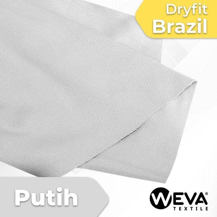 Bahan Kain Jersey Dryfit Brazil - Kain Drifit Weva Textile - Putih ...