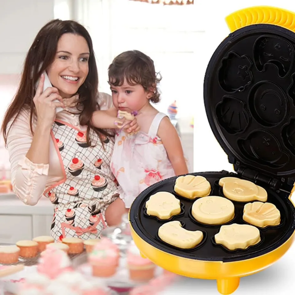 Animal Waffle Maker - Kids and Mini Pancake with 7 Fun