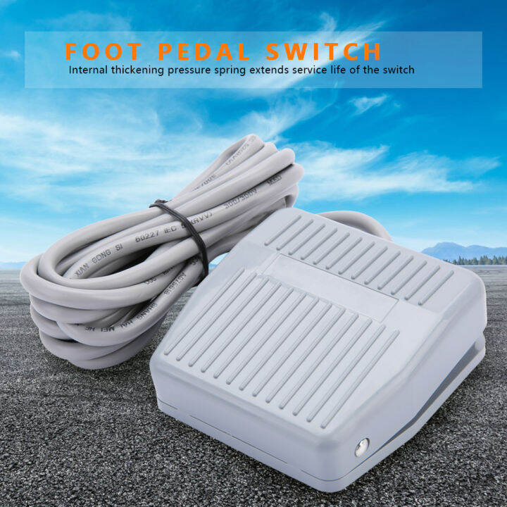 FTVOGUE TFS-201 Foot Pedal Switch Electric Momentary ON OFF Switch, Step Control AC 250V 1NO 1NC ,Control And Switches