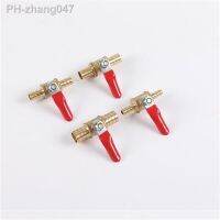 6/8/10/12mm Hose Barb Red Handle Pagoda Brass Water Oil Air Gas Fuel Line Shutoff Ball Valve Pipe Fittings