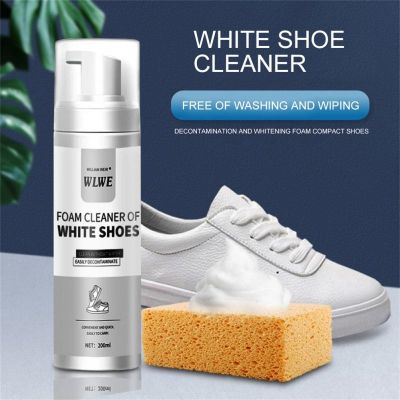 200ml White Shoes Cleaning Agent Clean Shoe Stain Whitening Cleansing Polish Foam Deoxidizer Gel For Sneaker Remove Yellow Edge