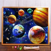 【CC】 Landscape Pre-Printed 11CT Embroidery DMC Threads Painting Hobby Needlework  Adults