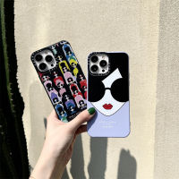 Tide brand Creative personalized phone case for iphone 14 14plus 14pro 14promax 13 13pro 13promax High-end liquid silica gel material 12 12pro 12promax 11 11promax Cute sunglasses girl alice+olivia Doodle x xr xsmax 7+ 8+ Elegant style Soft New Design