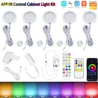 TUYA WIFI APP+IR Remote Control RGB/CCT LED Under Cabinet Lighting Dimming Kitchen Counter Furniture Lighting Kit For Decoration Ceiling Lights