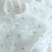 ❀✒ 3/5/10M White Double Gauze Baby Crinkle Cotton Muslin Fabric For Sewing By the Meter