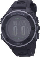 Timex Mens Expedition Shock XL Vibrating Alarm 50mm Watch Expedition Shock XL Vibrating Alarm Black/Negative