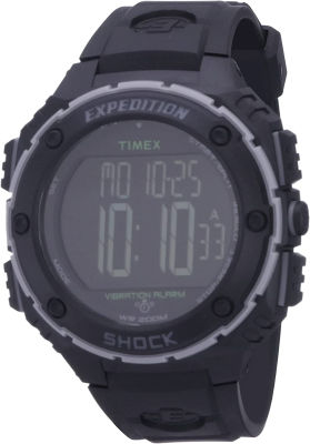Timex Mens Expedition Shock XL Vibrating Alarm 50mm Watch Expedition Shock XL Vibrating Alarm Black/Negative