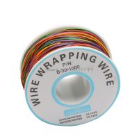 ลวด30awg 8สีหนึ่งม้วนม้วนลวดฉนวนกันความร้อนท่อพีวีซีแข็งทองแดงกระป๋อง