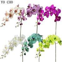 [AYIQ Flower Shop] HI Quality กล้วยไม้ประดิษฐ์ดอกไม้จริงผีเสื้อกล้วยไม้สีขาวผ้าไหมดอกไม้ช่อ P Halaenopsis แต่งงานตกแต่งบ้านดอกไม้