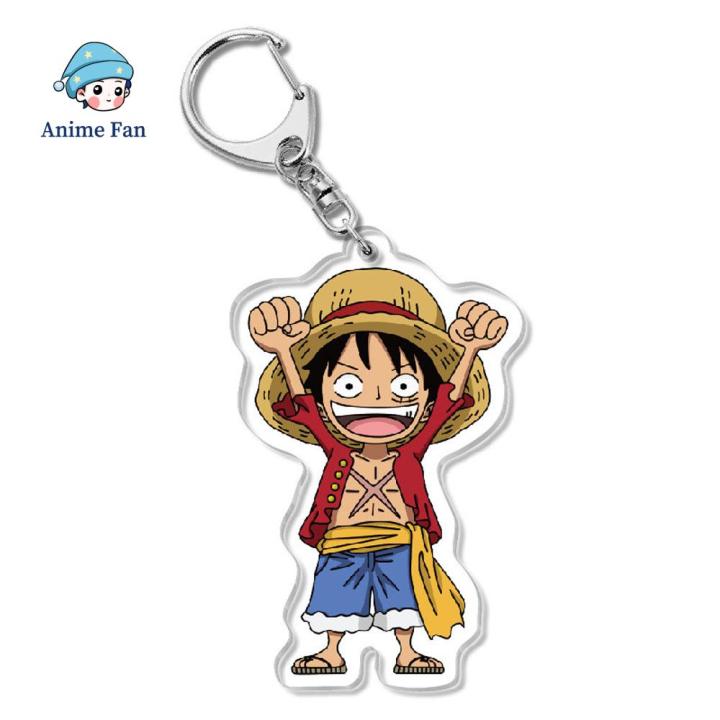 วันพีช-พวงกุญแจดาบ-one-piece-anime-fan-ของขวัญ-อนิเมะญี่ปุ่น-สคัลเจอร์-มินิมอล-สองด้าน-อะคริลิค-อุปกรณ์ต่อพ่วงแอนิเมชั่น-หุ่นจำลอง-พวงกุญแจ-พวงกุญแจลูฟี่