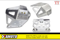 การ์ดแคร้ง/Skidplate/กันแคร้ง/กันเครื่อง- YAMOTO-KLX-DTK140-150 สีเงิน ความหนา 4Mm