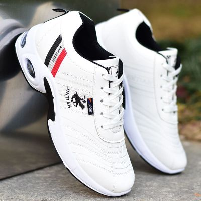 Mens Running Shoes Fashion Air Cushion Large Size 38-47 Sneakers White Outdoor Sports Leather Shoes Non-Slip Male Sneakers 2023