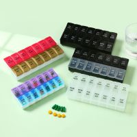 Weekly Portable Travel Pill Cases Box 7 Days Organizer 14 Grids Pills Container Storage Tablets Drug Vitamins Medicine Fish Oils Medicine  First Aid S