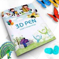 3D Printing Pen Drawing Book Reusable Colorful 22/40 Patterns Thick Paper Clear Plate Painting Template for 3D Pen Kid Gifts