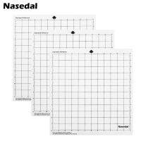 แผ่นรองตัด3ชิ้น/แพ็คใสพร้อมตะแกรงวัดกาวกาว12X12นิ้วสำหรับเครื่องพล็อตเตอร์เงาจี้