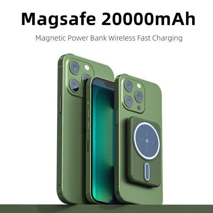 20000Mah Magnetic Power Bank Portable Charger For Magsafe Wireless Fast  Charging External Battery For Iphone 11 12 13 14 Pro Max 