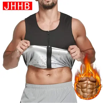 Cheap Sweat Vest for Men Waist Trainer Sauna Suit Hot Polymer Sweat Shirts  Slimming Body Shaper Workout Tank Tops Shapewear Fitness Baselayer