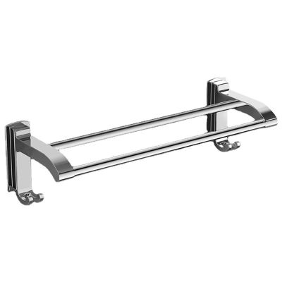 1 Set Punch-Free Towel Hanger Wall Mounted Stainless Steel Towel Rack Bathroom Towel Bar Rail Towel Holder Bathroom Stainless Steel Punch-Free Towel Hanger