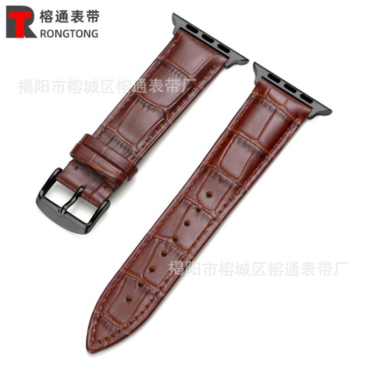 hot-sale-suitable-for-apple-watch-strap-8-se-7-6-5-top-layer-cowhide-crocodile-pin-buckle