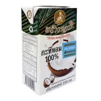 พร้าวหอม กะทิยูเอชที100% 250 มิลลิลิตร x 6 กล่อง - Prao Hom Coconut Milk 250 ml x 6 Boxes