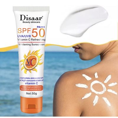 กันแดด วิตามินซี Vitamin C Refreshing Whitening Sunscreen SPF50 PA+++ UVA/UVB ขนาด 50g.