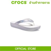 CROCS Classic Platform Glitter Flip รองเท้าแตะผู้หญิง รองเท้าแตะ รองเท้าแตะหญิง