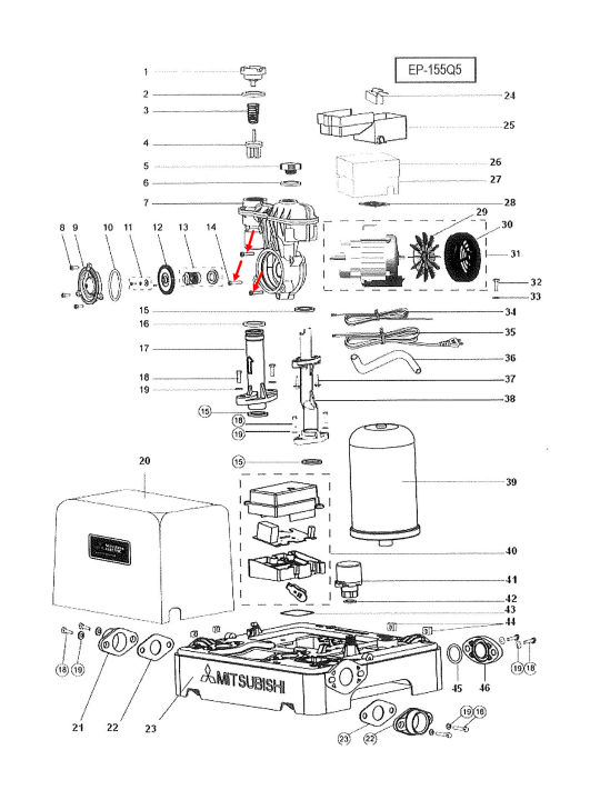 โบลท์-m6x1x55-สกรู-อีแปะ-สปริง-ปั้มน้ำ-มิตซู-ep-155-14-pn-h04103ed1-ราคา-ชุด-โบล์ท-แหวนอีแปะ-แหวนสปริง-สแตนเลส-แท้