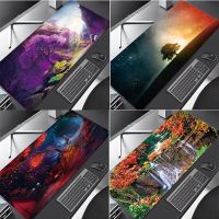 Autumn Landscape Style Mousepad Cherry Blossom Carpet Sakura Mouse Pad Gamer XL Large Mousepads XXL Desk Mats Natural Rubber Table Mat