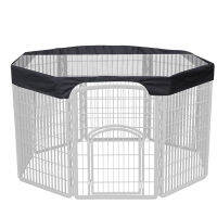 24in Pet Cage Cover Large Dog Playpen Cover Sun Rain Proof For Indoor Outdoor 8 Panels Playpen Cover