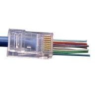 【New-store】 gcnbmo 100ชิ้น RJ45เสียบเชื่อมต่อ End 8P8C CAT6 CAT6E 8 Pins C Oupler เชื่อมต่อสายเคเบิลเครือข่าย LAN เชื่อมต่อปลั๊ก