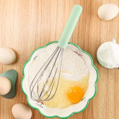 304 Stainless Steel Whisk Manual Easy To Clean Whisks Portable Stirring Rod Household Butter Egg Whipping Kitchen Baking Tool